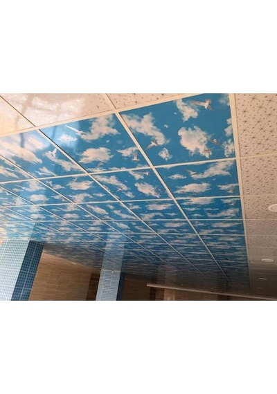 60X60 Pvc Yıldız Desen Asma Tavan Paneli 1Paket 20Ad 7.2M2