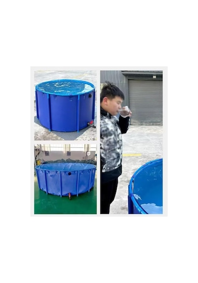 Tr Su Depolama Tankı, Büyük 3x1.2m Yer Üstü Pvc Balık Göleti - Koi Kültürü Ve Tarımsal Sulama İçin Katlanabi