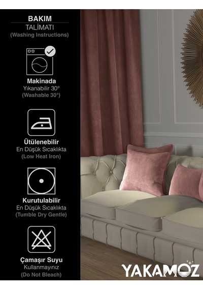 Br Yakamoz Tatlı Pembe Kırlent , Yastık Kılıfı Kadife Görünümlü Velvet Touch Serisi Tatlı Pembe