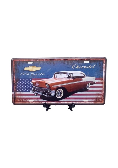 Dekoratif 3D Metal Plaka 1956 Belair Chevrolet