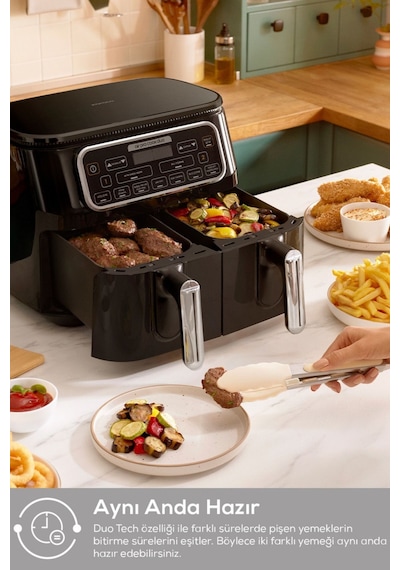 Karaca Air Pro Cook Duo Köz Xxxl 8 Kişilik Airfryer 4 + 4 L