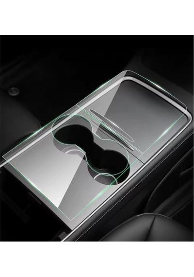 Tesla Model Y Bardaklık Ve Merkezi Konsol Uyumlu Mat Tpu Koruyucu