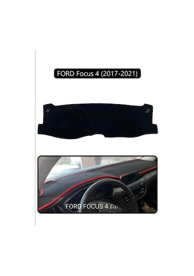Ford Focus 4 2017-2021 Torpido Koruma Halısı Siyah Kenar