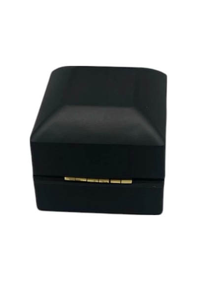 Flok Siyah Renk 5x5 Cm Işıklı Tırnaklı Yüzük Kutusu