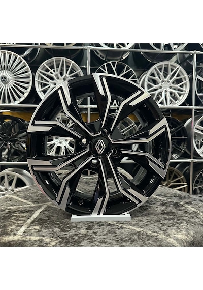 17 İnç 4x100 Clio İcon Siyah Elmas Kesim Jant Modeli Renault