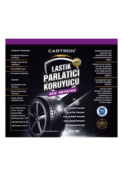 Cartron Lastik Parlatıcı Koruyucu 500 Ml
