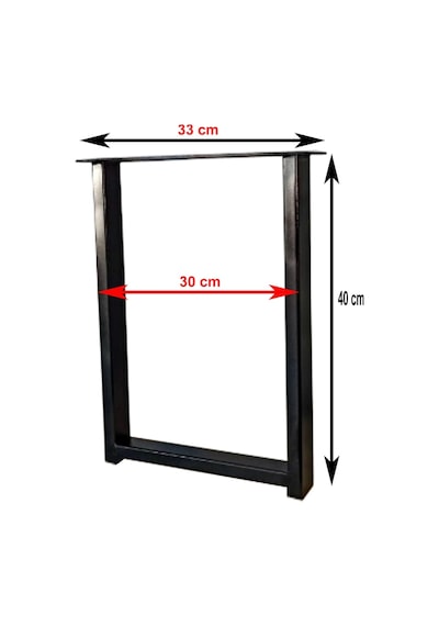 CVTdesign Metal Ayak Masif Kütük Sehpa Bench Bank Ayağı Profil Ayaklar