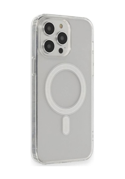 Apple iPhone Uyumlu 13 Pro Max Kılıf Matte Şeffaf Magneticsafe - Şeffaf Diğer