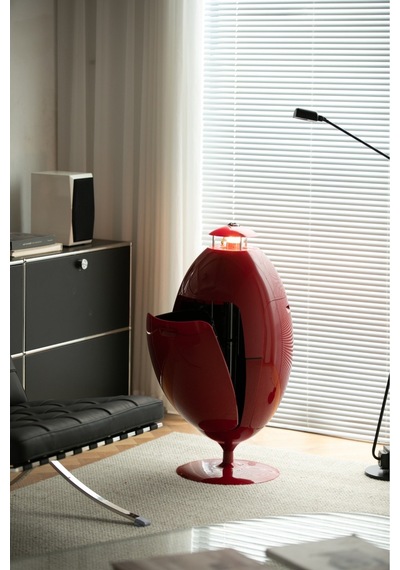 Miniforms Egg Bin Çöp Kovası Large Kırmızı
