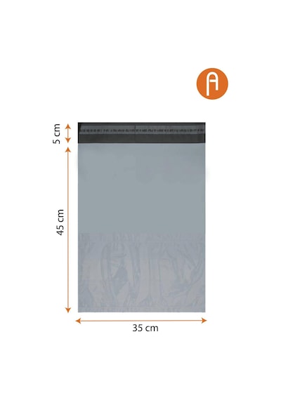 35x45 5 Cepli 100 Ad. Kargo Poşeti Gri 35 X 50