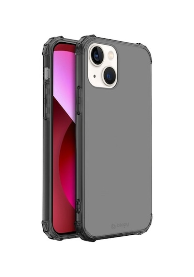 Blogy Apple Uyumlu iPhone 13 Crystal Fit Kılıf Smoke Black