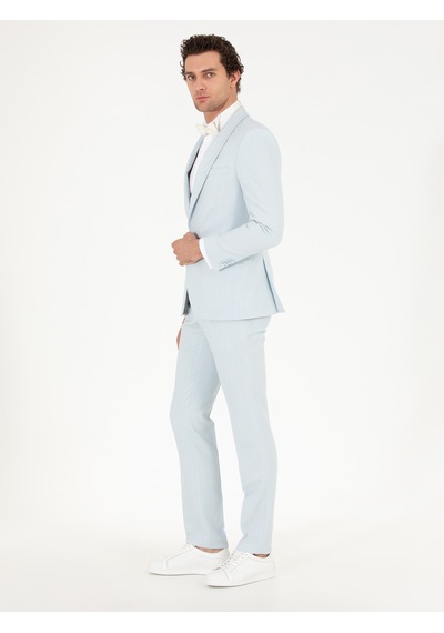 Cacharel Açık Mavi Slim Fit Smokin Damatlık Denım