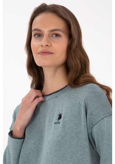U.S. Polo Assn. Kadın Mint Bisiklet Yaka Kazak 50314675-VR090