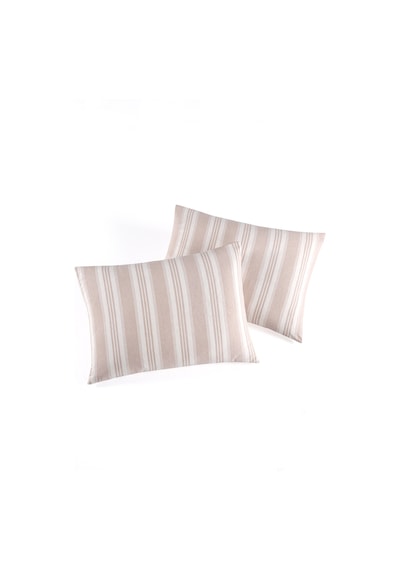 Eponj Home Sport Çizgili 2li Yastık Kılıfı Soft Line Bej Bej