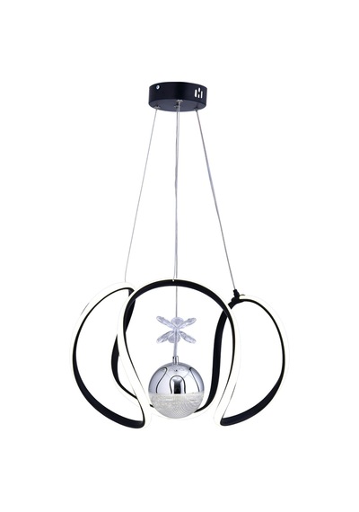 Elsa Tek Top Led Sarkıt Avize,siyah,3 Renk Yanabilen Led Avize, Modern Salon Oda Led Avize