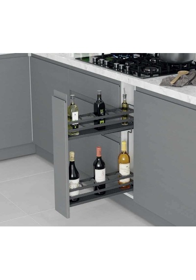 Starax 15cm Unique Box Kaymaz Yüzeyli Şişelik Çift Açılım Antrasit Sol S-2662-ub-a Çok Renkli