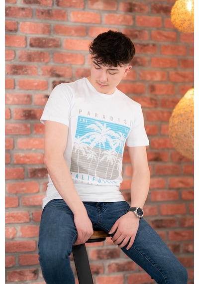 Fbı Jeans Desenli Slimfit Pamuklu Erkek T-shirt 001