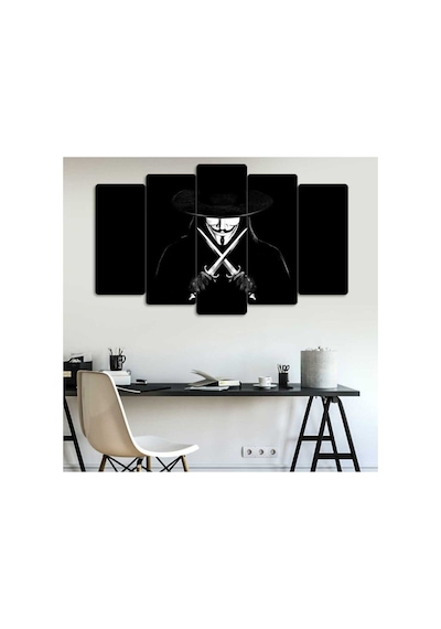 V For Vendetta - 5 Parçalı Tablo Görsel - 702504273 Görsel