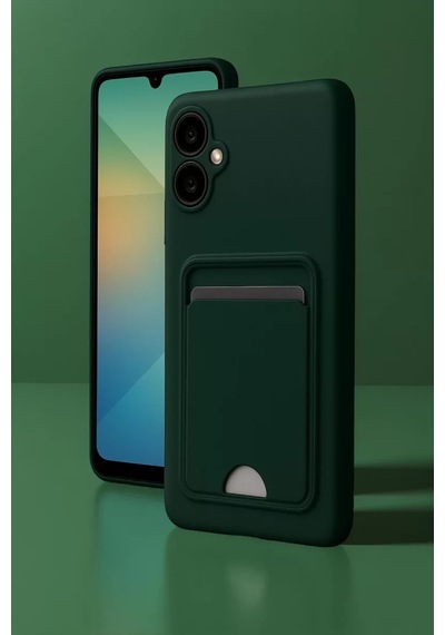 Samsung Galaxy UyumluA06 Kılıf Kelvin Kartvizitli Silikon - Kırmızı Çok Renkli