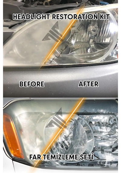 Tulpar Buharlı Far Temizleme Far Parlatma Avantajlı Set Paket Headlight Cleaner Kıt
