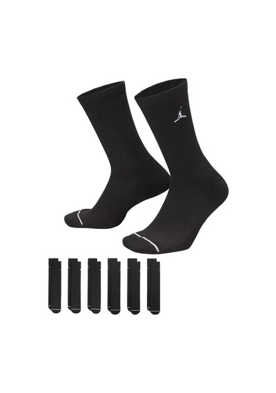 Nike Jordan Everyday Cush Poly Crew 6 Çift Siyah Çorap