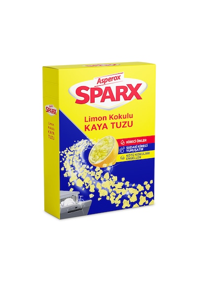 Asperox Sparx Limon Kokulu Kaya Tuzu Bulaşık Makinesi Tuzu 1,5 Kg