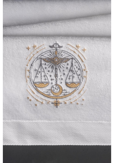 Varol %100 Microcotton Üst Kalite Havlu Seti Burç Nakışlı Terazi-standart Terazi Diğer