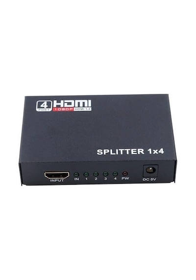 Primex Px-5004 4 Port Hdmı Splitter, 1 Giriş 4 Çıkış Adaptörlü Hdmı Çoklayıcı, 1080p 2k 4k Fhd