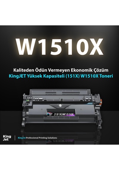 Kingjet Hp Uyumlu 151x W1510x Yüksek Kapasiteli 4'lü Paket Uyumlu Toner Çipli Mfp 4103