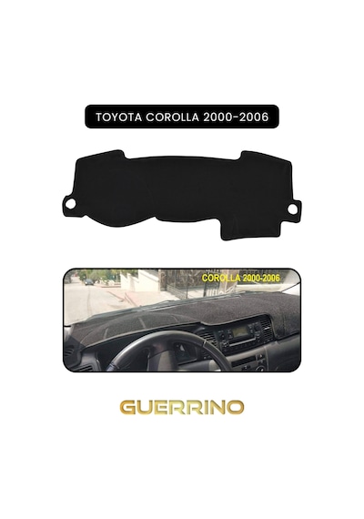 Toyota Corolla 2000-2006 Torpido Koruma Halısı Siyah Kenar