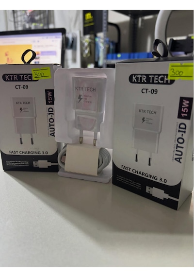 Ktr Tech 15w 3.0amper Şarj Seti Beyaz Şarj Aleti Takımı