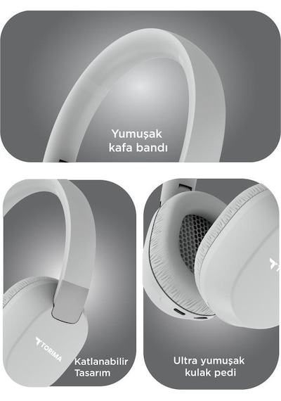 Torima HD50 Bluetooth Kulaklık Kulak Üstü Kablosuz Kulaklık