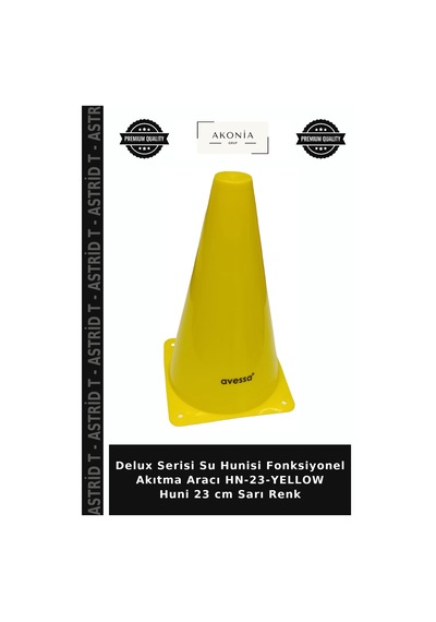 Delux Serisi Su Hunisi Fonksiyonel Akıtma Aracı Hn-23-yellow Huni 23 Cm Sarı Renk