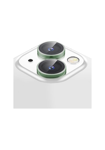 Buff Apple Uyumlu iPhone 15 / 15 Plus Kamera Metal Lens Koruyucu Koyu Yeşil