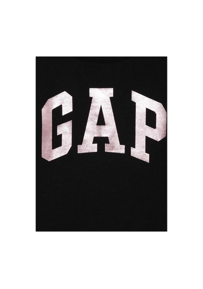 Gap Kız Çocuk Logo T-shirt Siyah