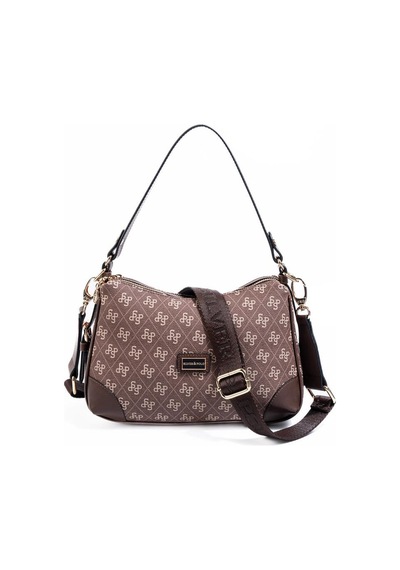 Silver Polo Sp1269 Kadın Omuz Çantası Monogram Kahve-kahve