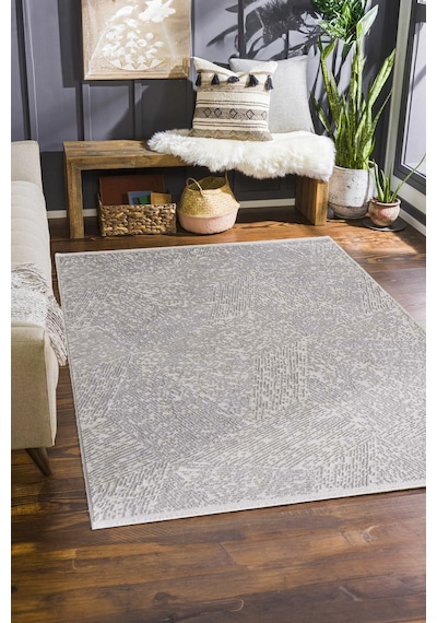 Enti Akik 8607 Gri Halı Kilim Salon Mutfak Kesme Yolluk Dokuma Gri