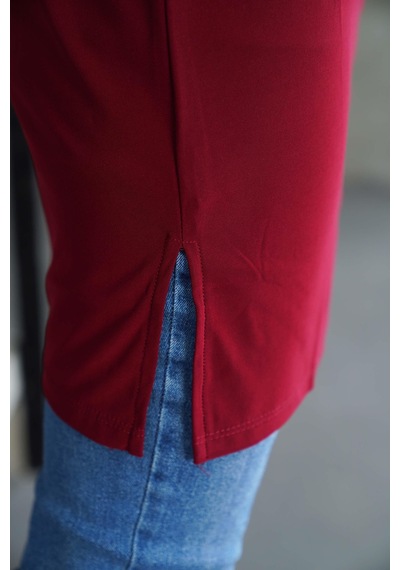Penyebizden Tesettür Extra Uzun Tunik -bordo