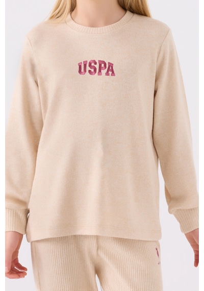 U.s. Polo Assn Kız Çocuk Krem Pijama Takımı Us1987-c-v1 KREM