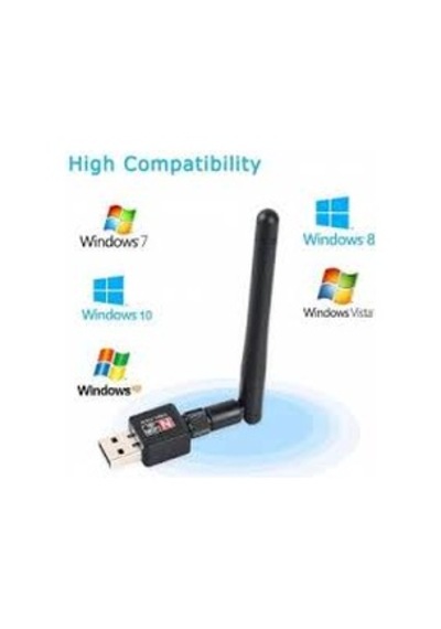 150Mbps Antenli Wireless Adaptörü Kablosuz Ağ Pc USB Wi-Fi Alıcı