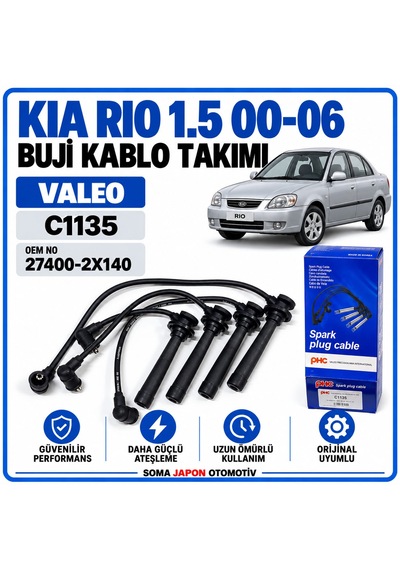 Kıa Rıo 1.5 00-06 Buji Kablo Takımı 27400-2x140 C1135