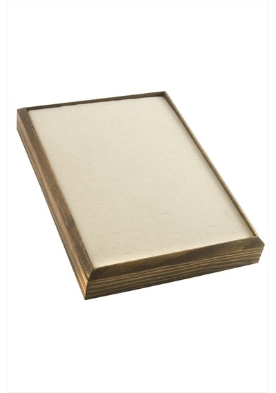 Ahşap - 722 - Anfora Kumaş Piercing Küpelik 18x24 - Spt-gld - Cm-sütlü Kahve çok renkli