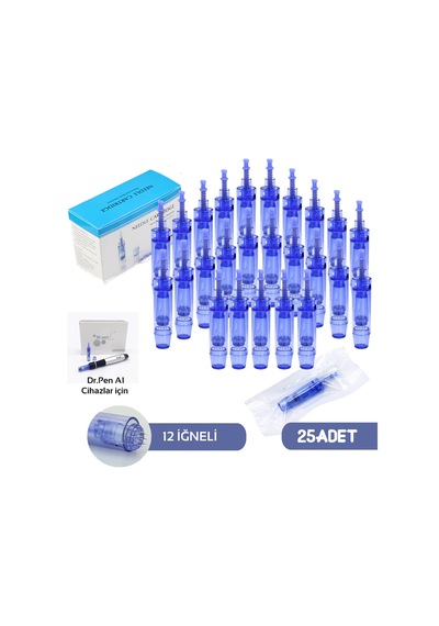Dr.Pen Dermapen İğnesi 25 Adet-12 İğneli Dr. Pen Ultima A1