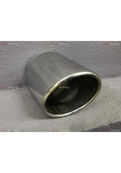 Tek Çıkışlı 100mm Egzoz Ucu Eğik Ağız Silindirik