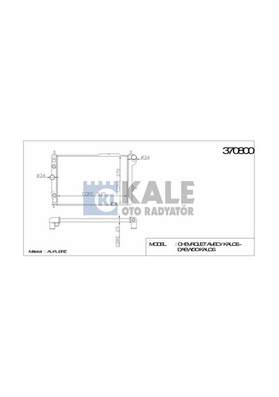 Opel Motor Su Radyator Brazıng Astra F Klima Harıc X14xe X16xel - Kale 370800