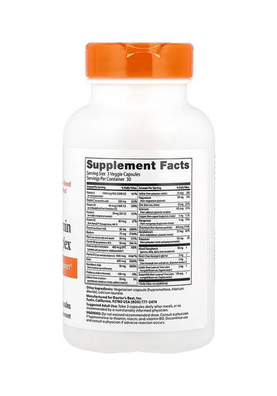 Doctor's Best Multivitamin Mineral Complex 90 Veggie Capsules