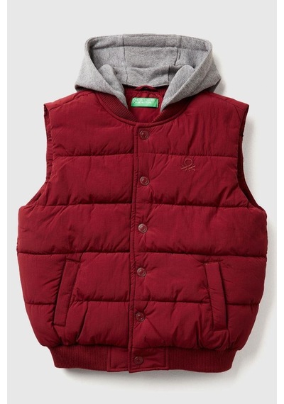 United Colors Of Benetton Erkek Çocuk 2ıggcj012-25k Puffer Yelek Bordo-2136 Bordo