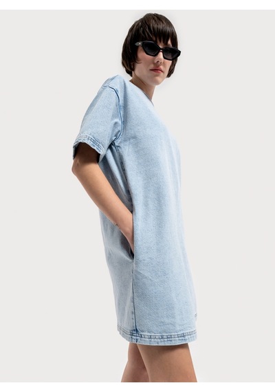 Loose Fit Kadın Elbise Denim