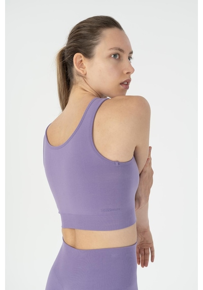 Maraton Slimfit Kadın Düz Yaka Lavanta Bra Mor