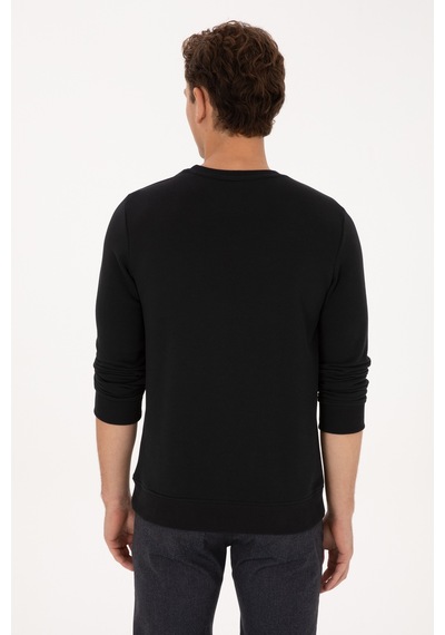 U.S. Polo Assn. Erkek Regular Fit Bisiklet Yaka Siyah Sweatshirt 50308717-VR046